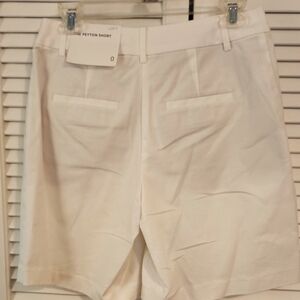 LOFT NWT White Pleared Front Shorts